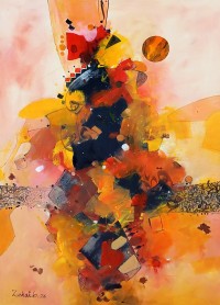 Zohaib Rind, 24 x 36 Inch, Acrylic on Canvas, Calligraphy Painting, AC-ZR-350